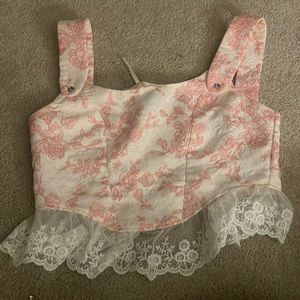Lace detail top